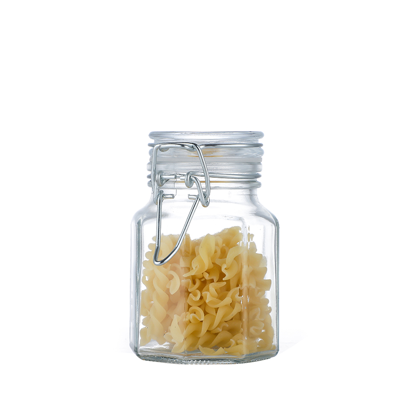 High QualitySmall Mason Jars With Handles- 104ml 120ml Vacuum Glass Storage Jar Heat-resistant Sealed Glass Jar with Metal Seal Lids Cui Can Glass detail pictures