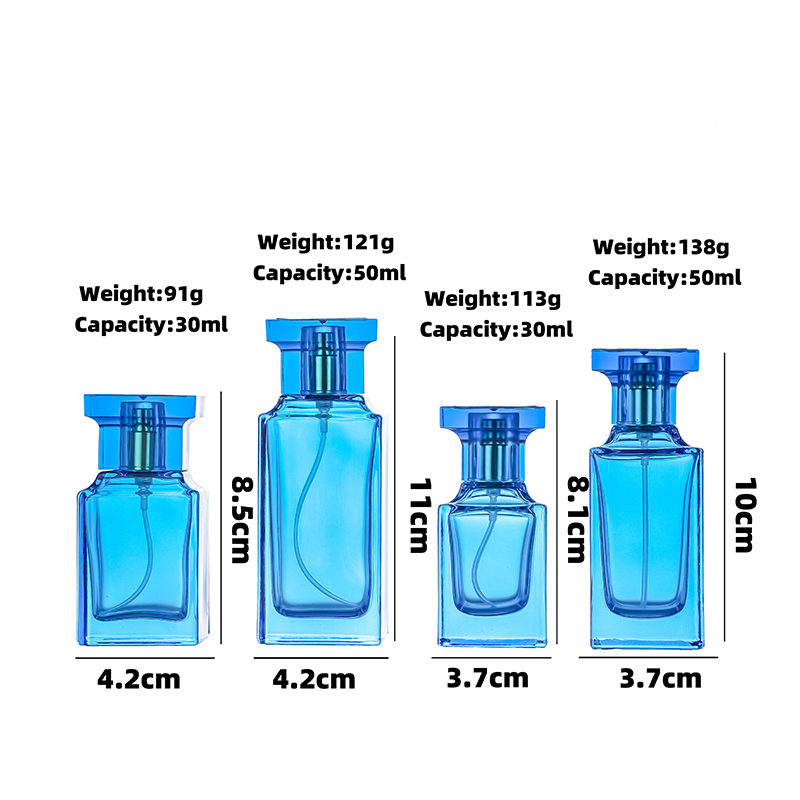 Wholesale 30ML/50ML/100ML premium square glass perfume bottle perfume empty bottle for perfumes