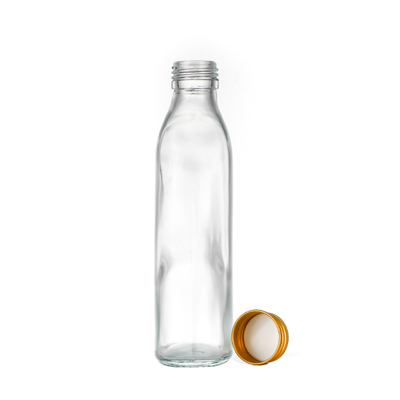 Best Price for Wholesale Fruit Wine Bottle - wholesale flat shape fruit wine bottle with metal capCui Can Glass detail pictures