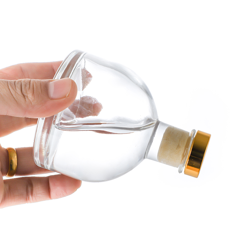 Factory SupplyReed Diffuser Glass Bottles- Luxury 58ml 61ml 160ml Round Clear Empty Aromatherapy Reed Diffuser Glass Bottle for Purifying Air Cui Can Glass detail pictures
