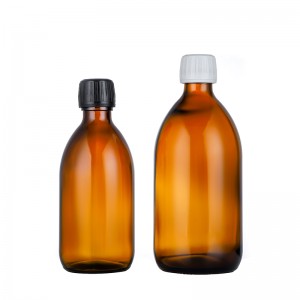 wholesale amber color glass tablet bottle