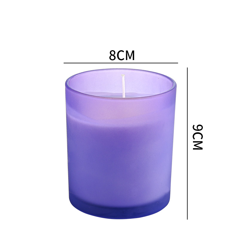Short Lead Time for Matte Black Glass Candle Jar Wholesale - different color candle containers wholesale Cui Can Glass detail pictures