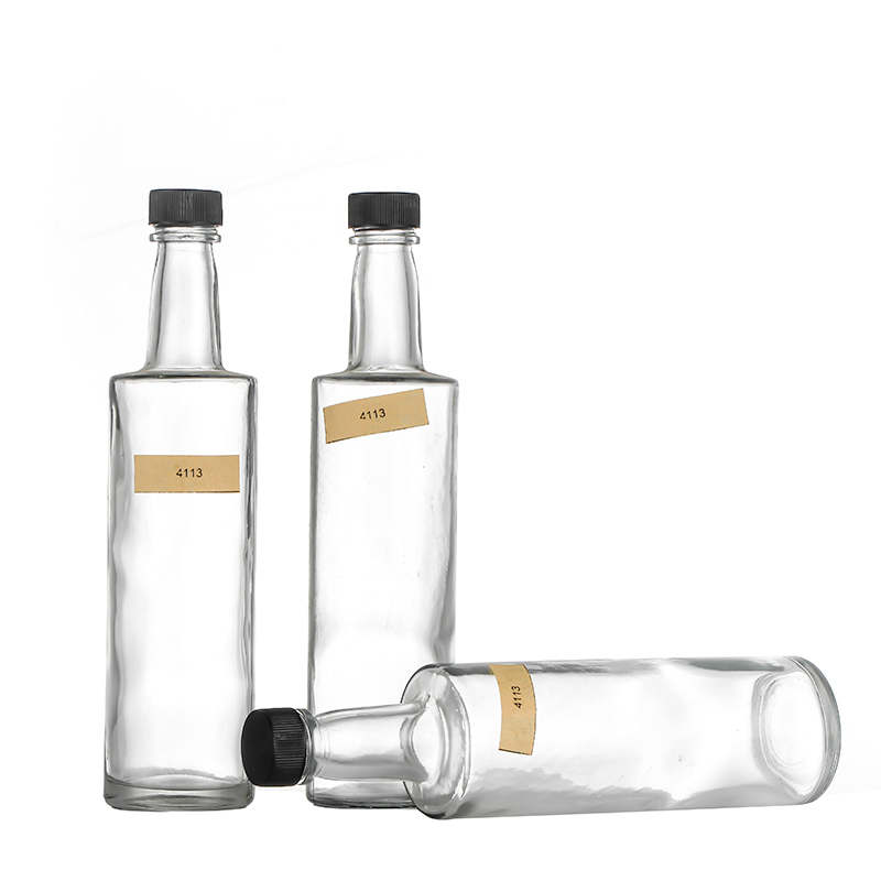 OEM/ODM ManufacturerGreen Glass Olive Oil Bottles- Hot Sale 210ml Round Organic Olive Oil Bottles Glass Bottles for Wholesale Cui Can Glass detail pictures
