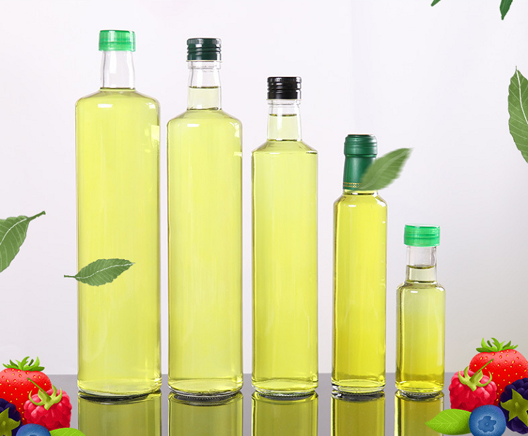 Round shape olive oil bottles wholesale