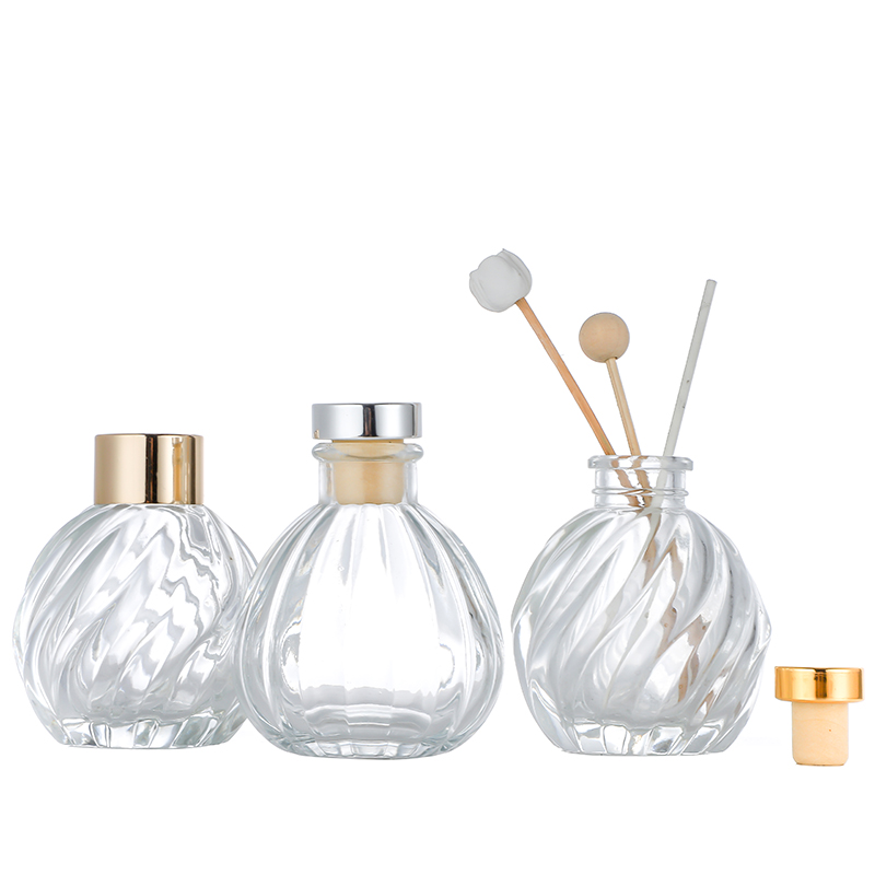 Fixed Competitive PriceYogurt Container Glass- Luxury 3.5oz 106ml 141ml 5oz Aroma Reed Diffuser Glass Bottle with Spherical Shape Cui Can Glass detail pictures