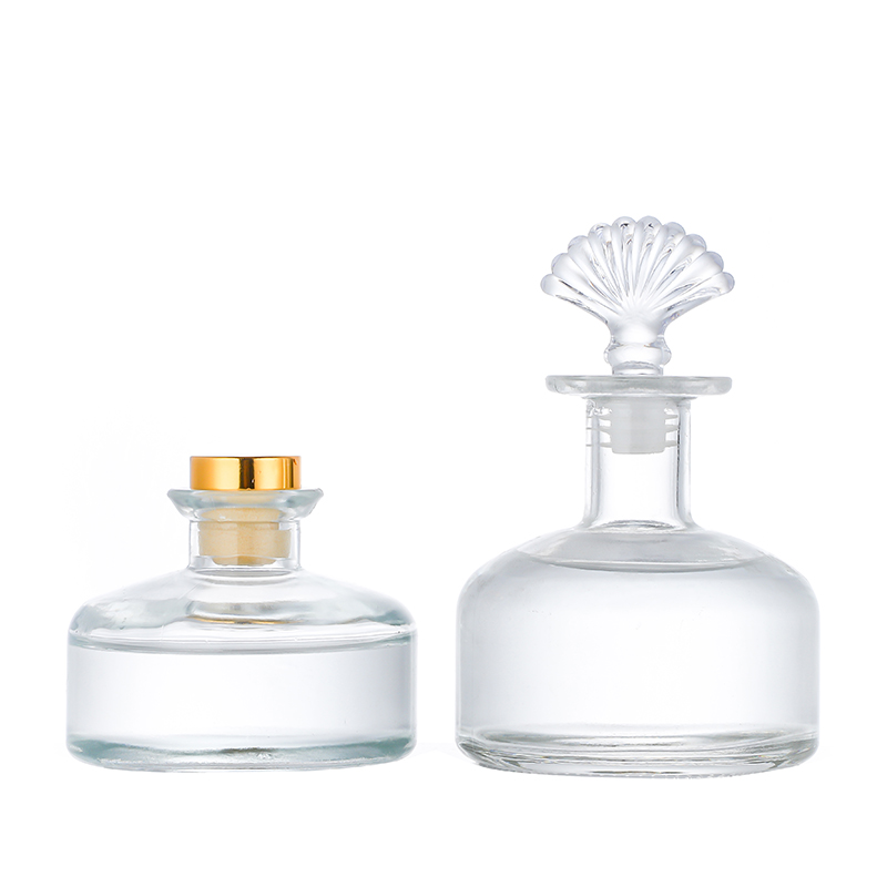OEM/ODM Manufacturer Custom Cosmetic Jars - Round shape diffuser glass bottles wholesale Cui Can Glass detail pictures
