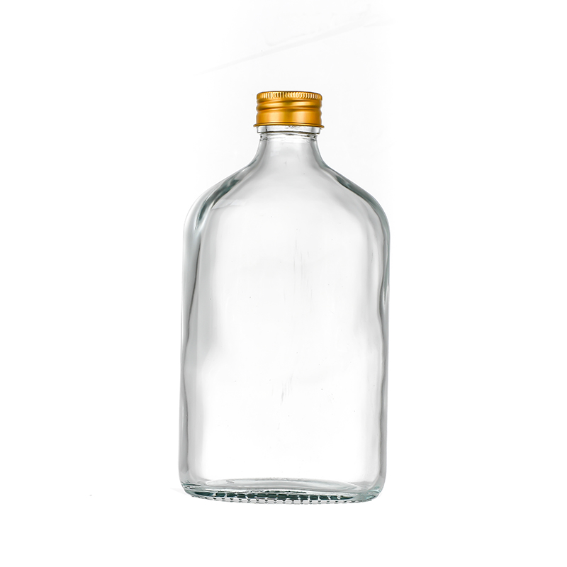 Best Price for Wholesale Fruit Wine Bottle - wholesale flat shape fruit wine bottle with metal capCui Can Glass detail pictures
