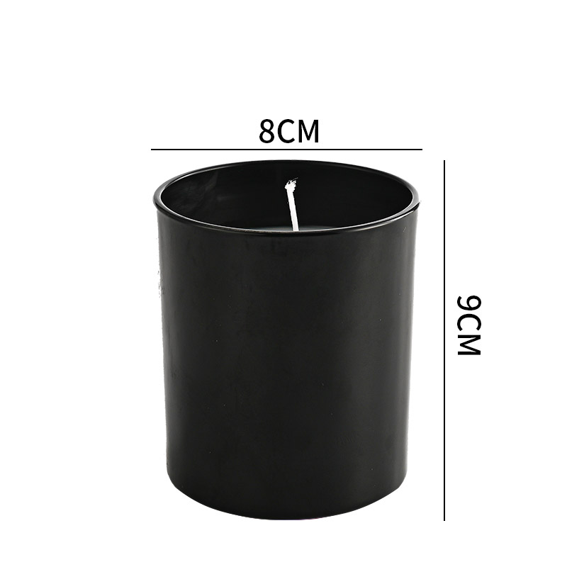 Short Lead Time for Matte Black Glass Candle Jar Wholesale - different color candle containers wholesale Cui Can Glass detail pictures