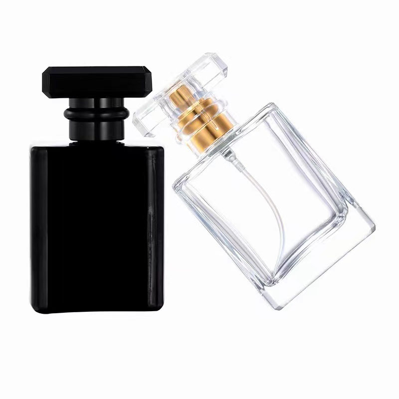 Hot sale empty square perfume bottle with lids wholesale