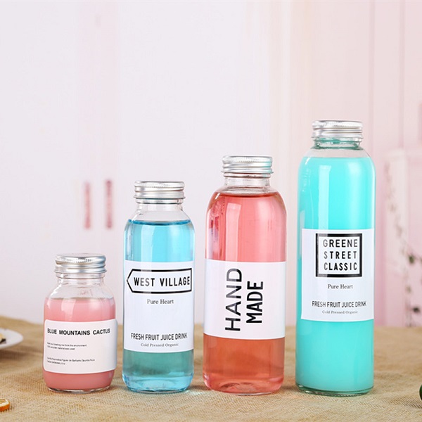 300ml 500ml Cute Round Glass Juice Bottles - Reliable Glass