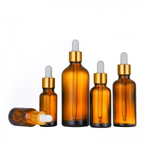 Amber essential oil glass bottles wholesale