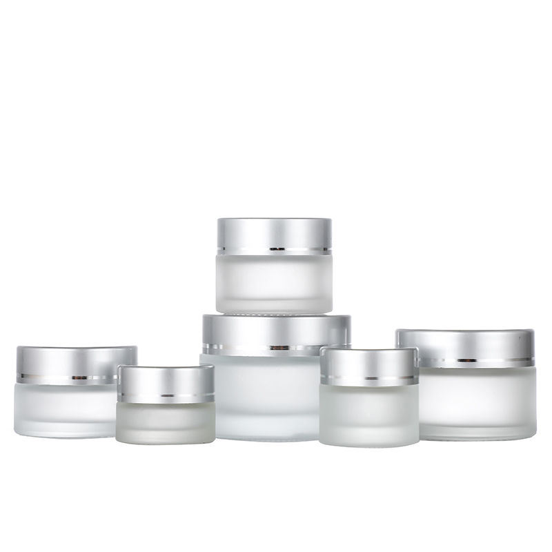 frosted glass cosmetic jars wholesale