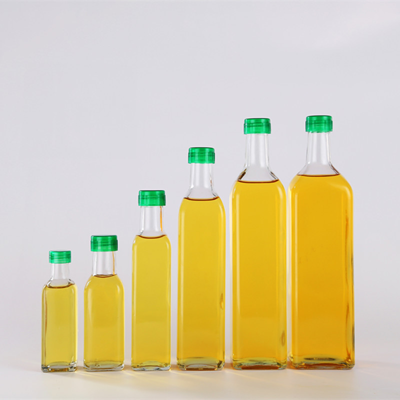 50ML  100ML 250ML  500ML 750ML  1000ML round shape and square shape olive oil glass bottle