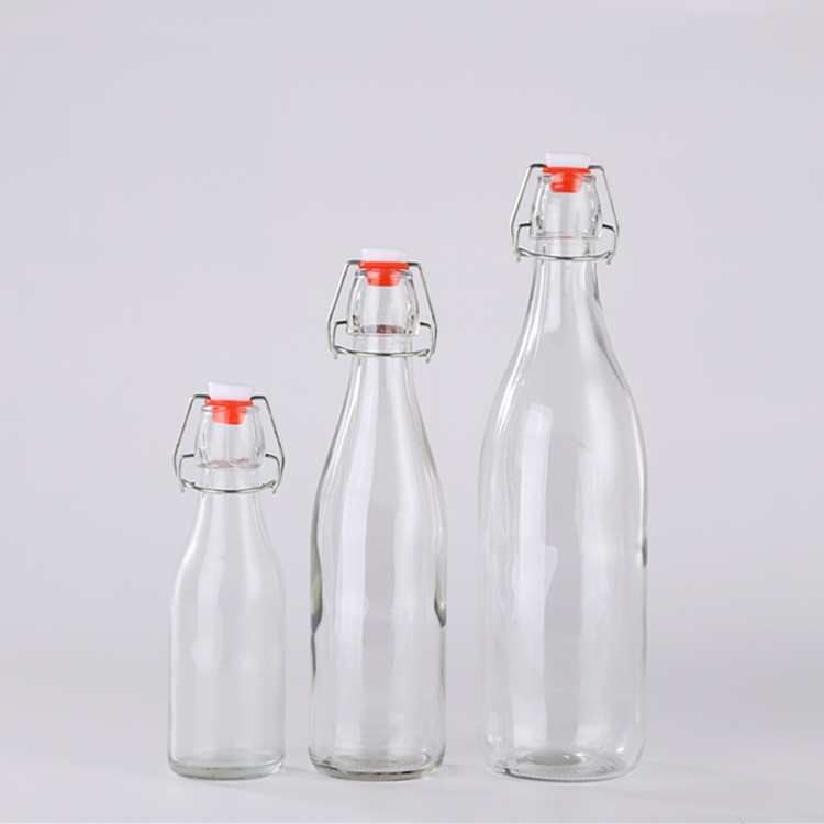 New Delivery for Brewing Bottles Flip Top - 250ML   500ML   750ML  round shape and square shape beverage glass bottle  Cui Can Glass