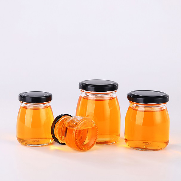 Well-designed Fruit Juice In Glass Bottles - 100ML high quality pudding jar with metal lid Cui Can Glass detail pictures