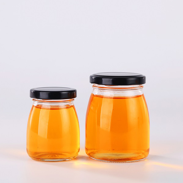 Well-designed Fruit Juice In Glass Bottles - 100ML high quality pudding jar with metal lid Cui Can Glass detail pictures