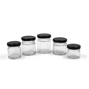 Recycled 2oz 8oz Hexagonal Glass Spice Jar 45ml Honey Jar Clear