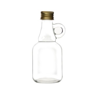 Factory wholesale clear 40ml 100ml empty beer glass bottle with handle