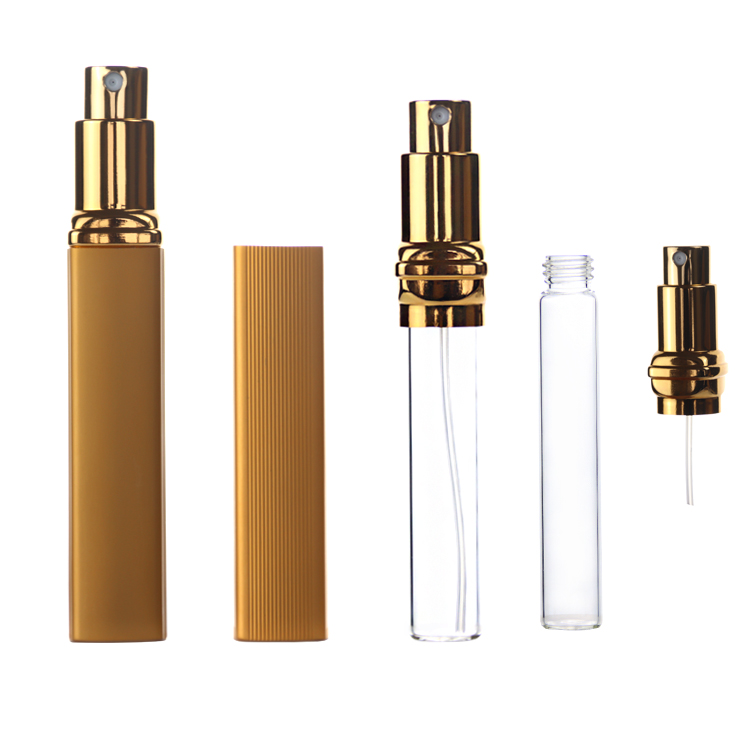 aluminum perfume spray glass bottle