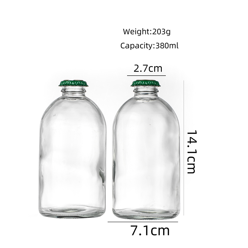 Factory wholesale Cream Jars Wholesale - 16 oz juice bottles wholesale Cui Can Glass detail pictures