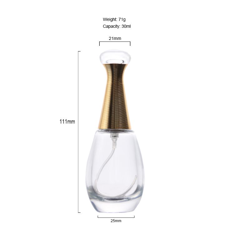 clear glass bottle