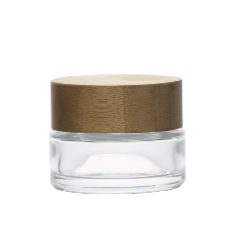 clear glass cosmetic jar