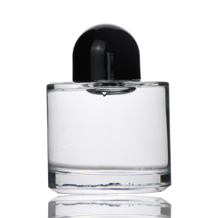 clear glass perfume bottle