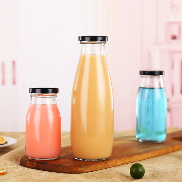 High reputation Elegant Perfume Bottles - 200ML 250ML 50ML 1000ML milk glass bottle with metal cap Cui Can Glass detail pictures