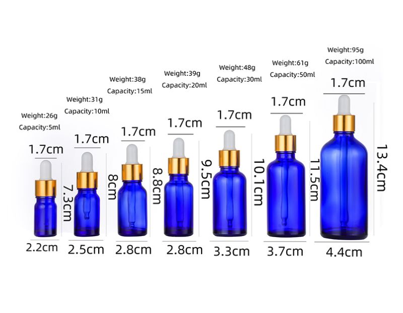 glass bottleof various sizes
