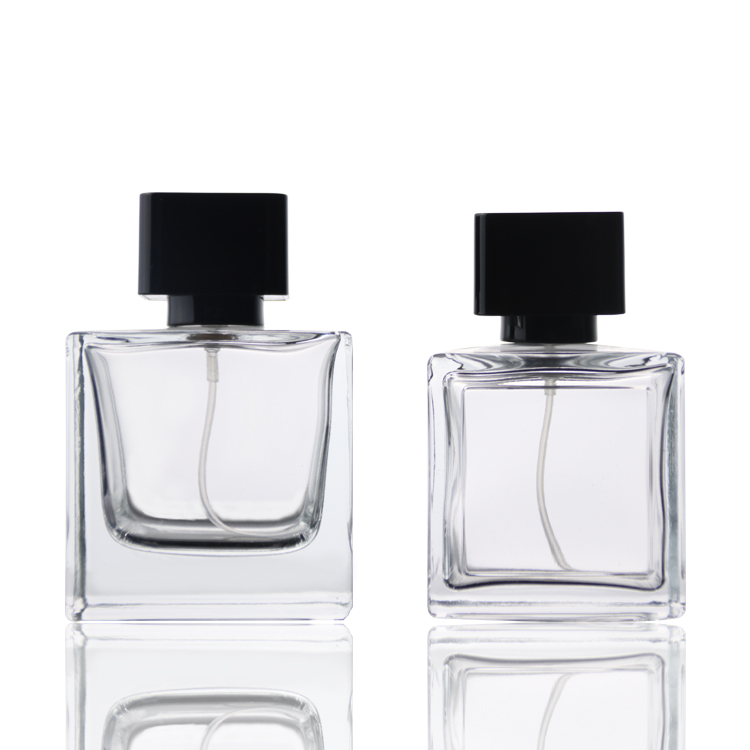 Wholesale 75ml 100ml luxury square empty men/women perfume glass bottles