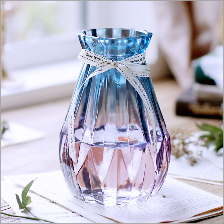 Cheapest Price Black Matte Candle Jars Wholesale - Ins style crystal glass flower vase Cui Can Glass detail pictures