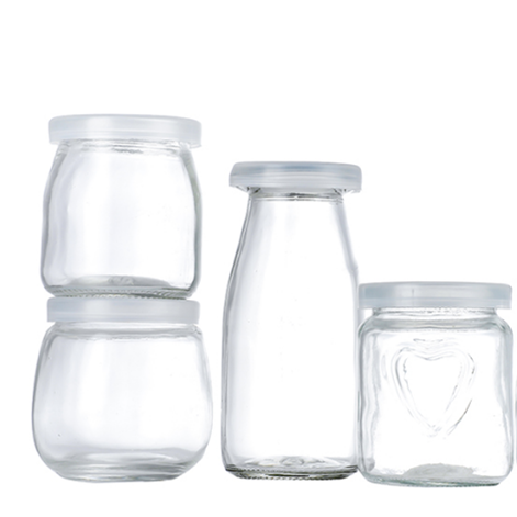 2021 New StyleSugar Canister- 250ml 500mlWholesale Empty Round Milk Juice Tea Drink Glass Bottle With tinpalet Lid Cui Can Glass detail pictures
