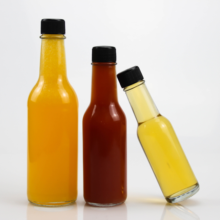 Hot sell 3oz 5oz 8oz hot sauce woozy glass bottle 