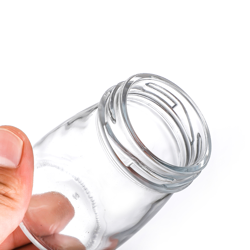 Newly Arrival Candle Jars With Cork Lids- 100ml Clear Glass Bottles with Pretty Black Lids Small Glass Jars for Yogurt Pudding Cui Can Glass detail pictures