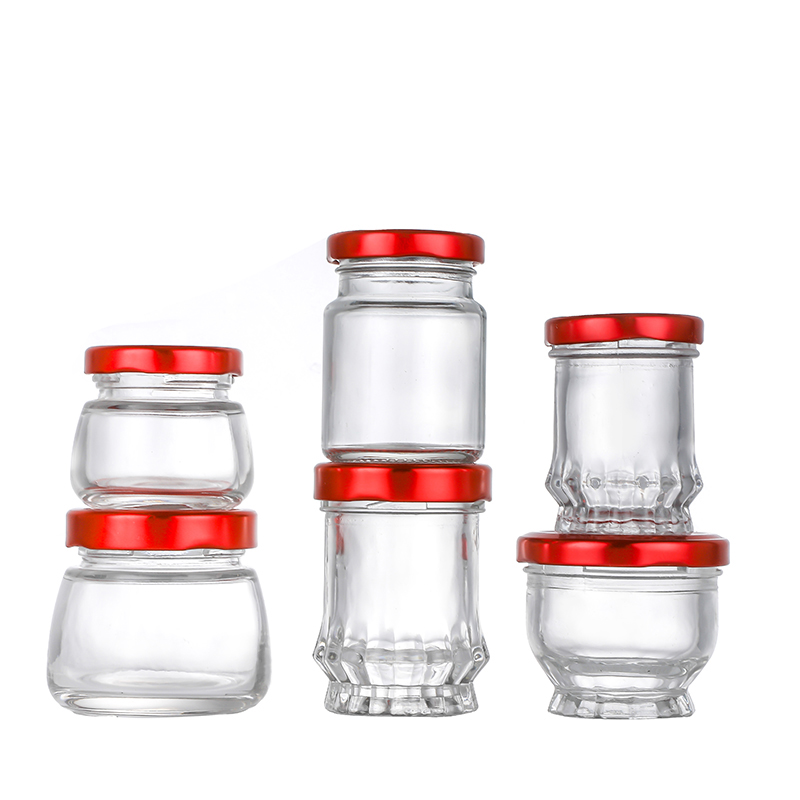 High Performance Mason Jars Bulk- Factory Price 55ml 80ml 115ml 145ml Round Storage Glass Jar for Food Storage Cui Can Glass detail pictures