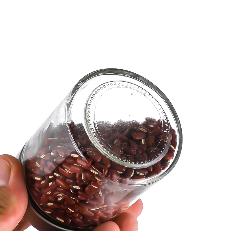 Professional China Unique Tea Coffee Sugar Canisters- Straight Round Design 5 oz 6 oz 7 oz Luxury Food Honey Coffee Storage Jar Mason Glass Jar set Canning Jar For Pickles And Kitchen Storage Cui Can Glass detail pictures