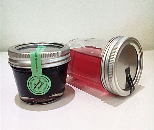Well-designed1 Litre Mason Jars- Wholesale Caviar Jar Honey Bottle Jam Jar with Curled Tinplate Lid Cui Can Glass detail pictures